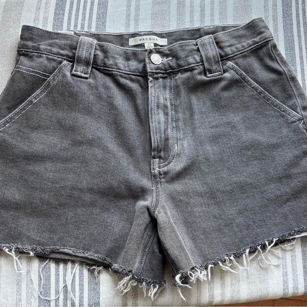 PacSun Women's Charcoal Jean Shorts